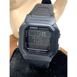 Casio Men's Watch W800H-1BV Illuminator Quartz Digital Black Resin 3240